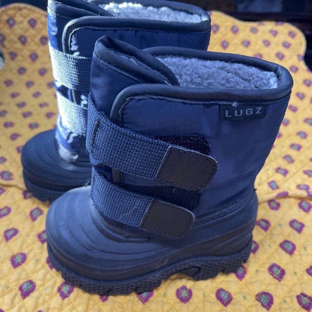 Lugz Flurry Toddlers' Winter Boots Navy Blue Size 5‎ Double Hook And Eye Straps